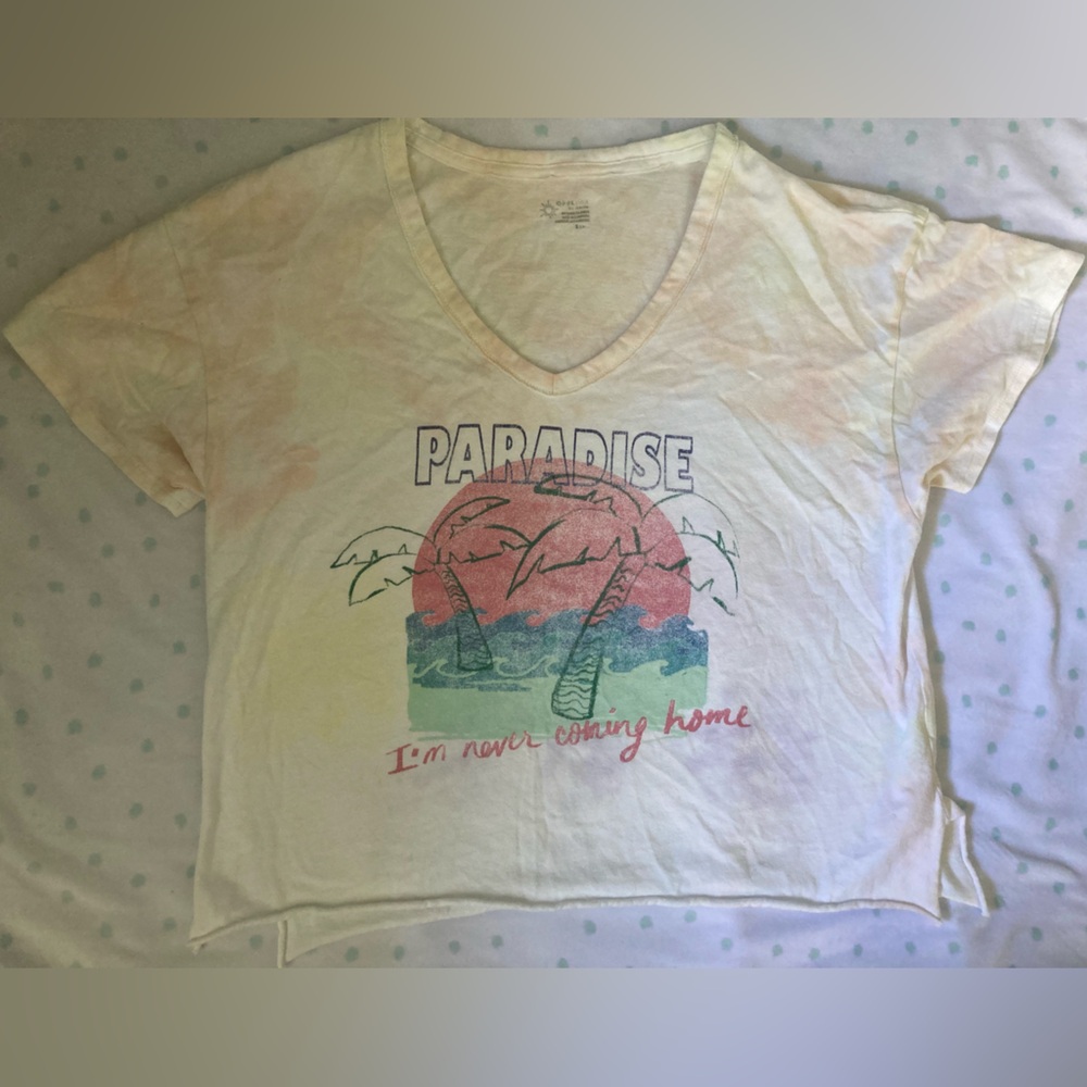 EUC! Offline Aerie v neck t shirt, cropped Soft Jersey cotton!